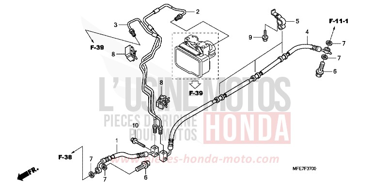 DURITE FREIN ARRIERE de Shadow Aero CANDY BLAZE ORANGE (YR196) 2010